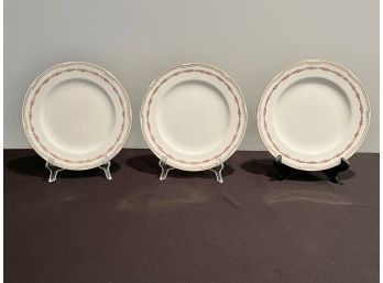 Set Of 3 Tiffany & Co. Dinner Plates By Crescent China, Made In England