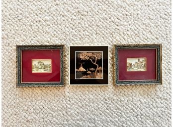 Pair Of Miniature Edgardo Nobili Paintings & Miniature