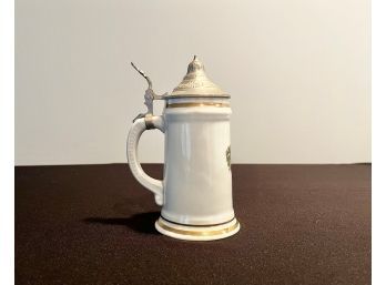 Vintage 'Berlin' Lidded Stein With Lithophane Of Nude Woman