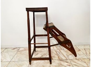 Antique Folding Library Steps