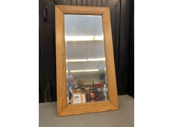 Repurposed Oak Framed Mirror - Heavy