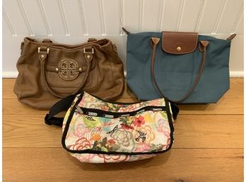 Three Hand Bags - Including Le Sports Sac And Tory Burch