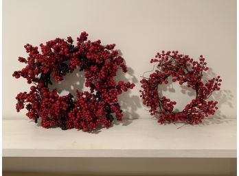 Two Red Berry Wreaths