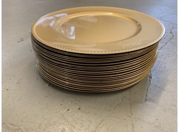Group Of Metallic Melamine Chargers