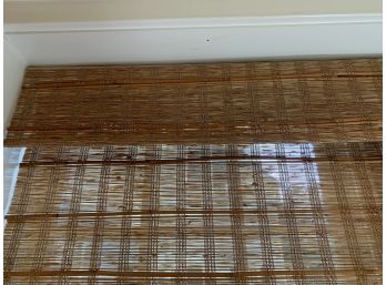 Two Pair Of Lined Woven Roman Shades