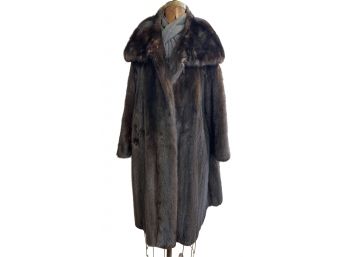 Martin's Mink Coat 3/4 Large Shawl Collar