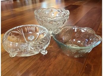 Beautiful Cut Crystal And Cut Glass Bowls