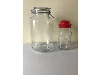 2 Glass Storage Jars