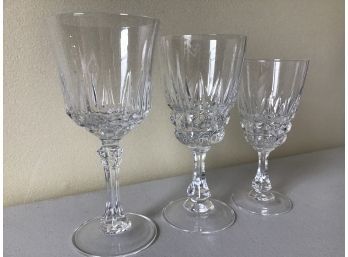 Vintage Crystal Stemware Lot - 20 Pcs