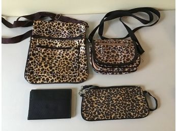 Animal Print Bags And Black Card Holder