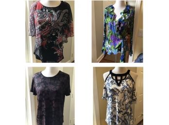 Various Patterned Tops - Size M And L