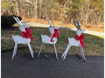 Adorable Handmade Wooden Lawn Reindeer