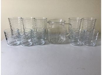 Everyday Glassware And Vintage Glass Pitcher