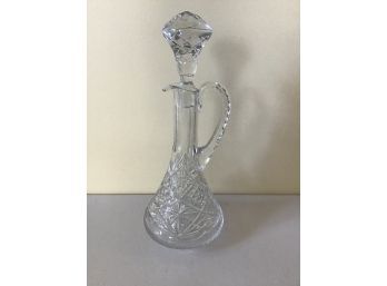 Cut Crystal Decanter With Spout And Stopper