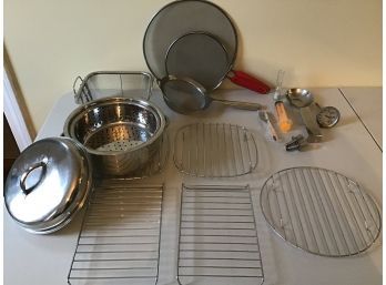 Cookware Strainers, Splatter Guard, Racks, Meat Thermometers,  Etc