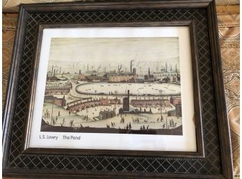 Framed Print Of L.S. Lowry 'The Pond'