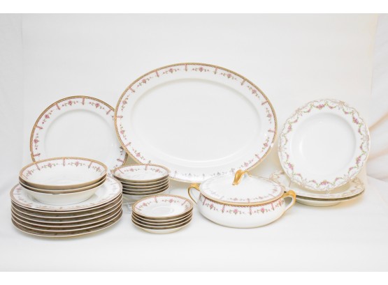 Haviland & Co France Limoges Dinnerware,  27 Pieces