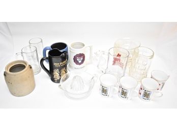 Assorted Mugs And Glass