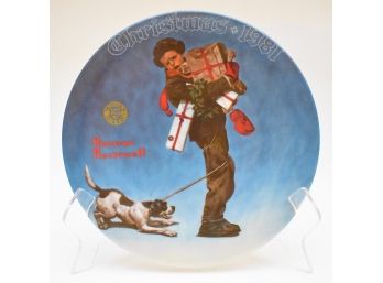 Norman Rockwell Christmas Plate 1981