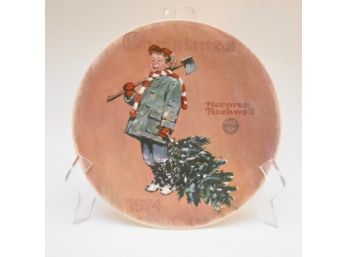 Norman Rockwell Christmas Plate 1974