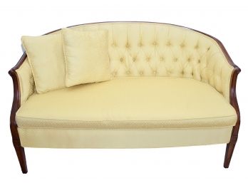 Classical Camelback Upholstered Settee