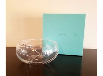 Tiffany Etched Crystal Fruit Bowl