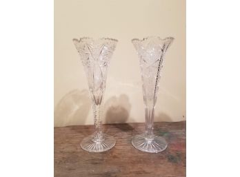 Victorian Cut Glass Vases