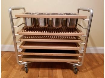 Versatile Hardwood Kitchen Cart