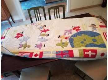 Pottery Barn Kid's 'We Are The World' Quilt
