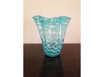 Abstract Ripple Glass Vase