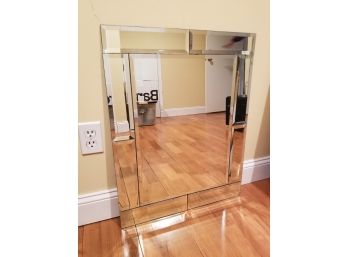Contemporary Beveled Glass Mirror