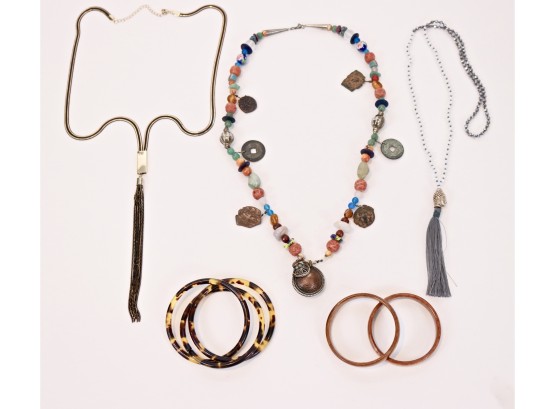 Set Of 5 Diverse Costume Jewelry Gems
