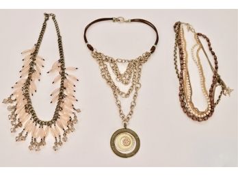 Set Of 3 Sophisticated Designed Necklaces