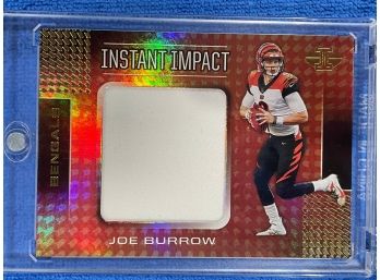 2020 Panini Illusions Instant Impact Joe Burrow Holo Patch Rookie Card #II1