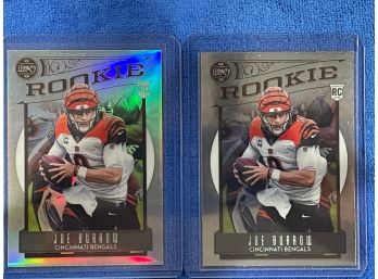 2020 Panini Chronicles Legacy Joe Burrow Silver And Base Rookie Cards #201    Both Cards Pictured