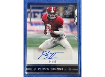 2021 Ultimate Leaf Draft Patrick Surtain II Autographed Gold Leaf Rookie Card #GLR-PS2  Numbered 54/99