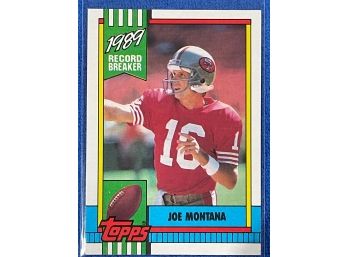 1990 Topps Joe Montana 1989 Record Breaker Card #1