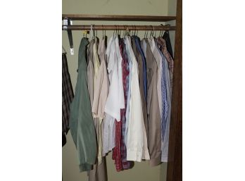 Collection Of Men's Dress Shirts Mostly Size Large Closet #2