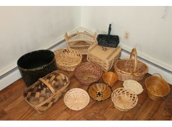 Collection Of 14 Woven Baskets