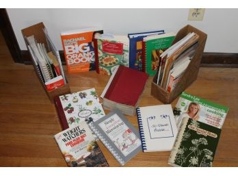 Collection Of Vintage And New Cookbooks