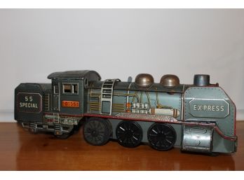 Vintage Battery Powered Toy Train Engine 55 Special Express C-1955 By TN Toys 15' L