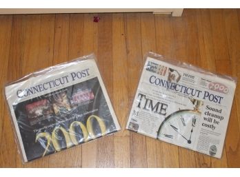 Set Of 2 CT Post Newspapers Millennial Edition's 1999