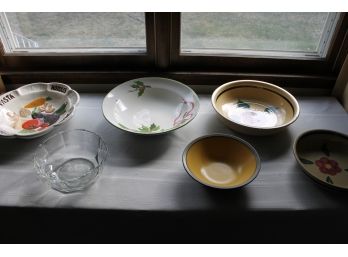 Collection Of 6 Serving Bowls Measuring From 9-14”.