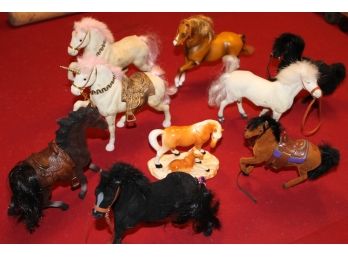 Vintage Collection Of 9 Collectible Horse Figures