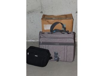 Luggage Lot Vintage Samsonite Garment Bag With A Protocol Handbag