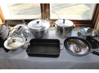 Collection Of Pots And Pans With Lids