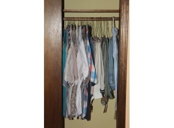 Closet #1 Of Men’s Clothing Includes Long Sleeve And Short Sleeve Shirts Size Large, Pants, Dungarees Size 38x30
