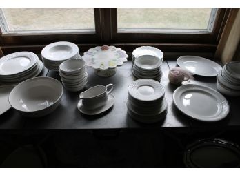 Table Full Of Ceramic Dishes, Bowls, Platters, Etc. Oneida Sango