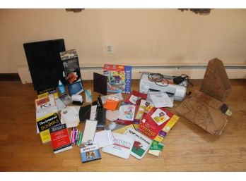 Miscellaneous Office Equipment And Supplies Includes HP Printer, Various Books, Etc.