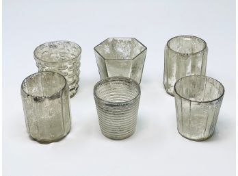 West Elm Mercury Glass Votive Holders - Set Of 6